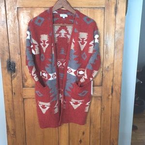 Fluffy cardigan with pockets